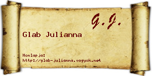 Glab Julianna névjegykártya